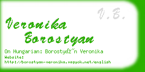 veronika borostyan business card